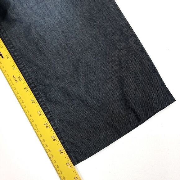 Buffalo David Bitton Six Basic Slim Straight Mens 38x27 Blue Grunge 11" Rise - Picture 6 of 8